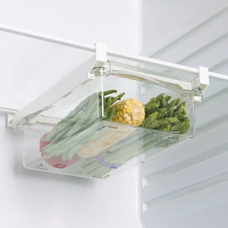 Hanging Pull Out Fridge Drawer - Food Storage With Dividers review and price