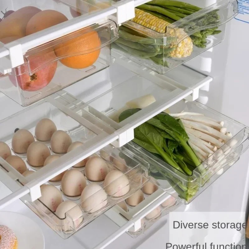 Hanging Pull Out Fridge Drawer - Food Storage With Dividers review and price