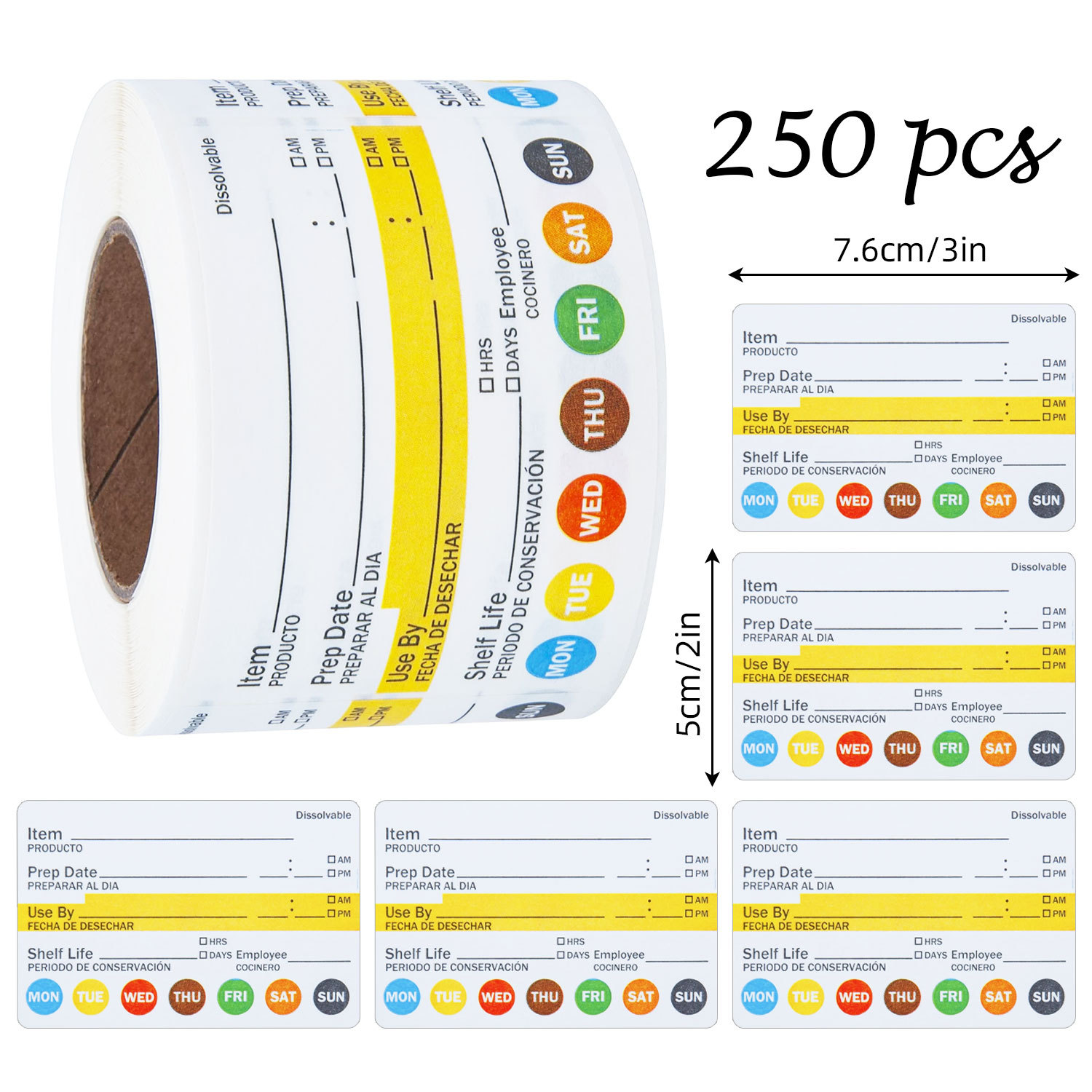 250Pcs/Roll Food Date Labels W - Food Storage Labels review and price
