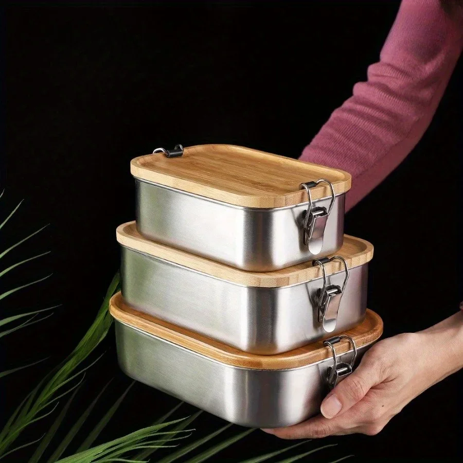 New 304 Stainless Steel Bamboo - Food Storage Meals review and price
