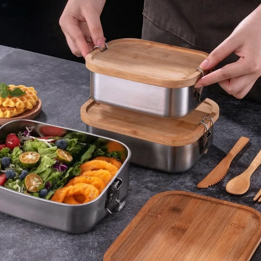 New 304 Stainless Steel Bamboo - Food Storage Meals review and price