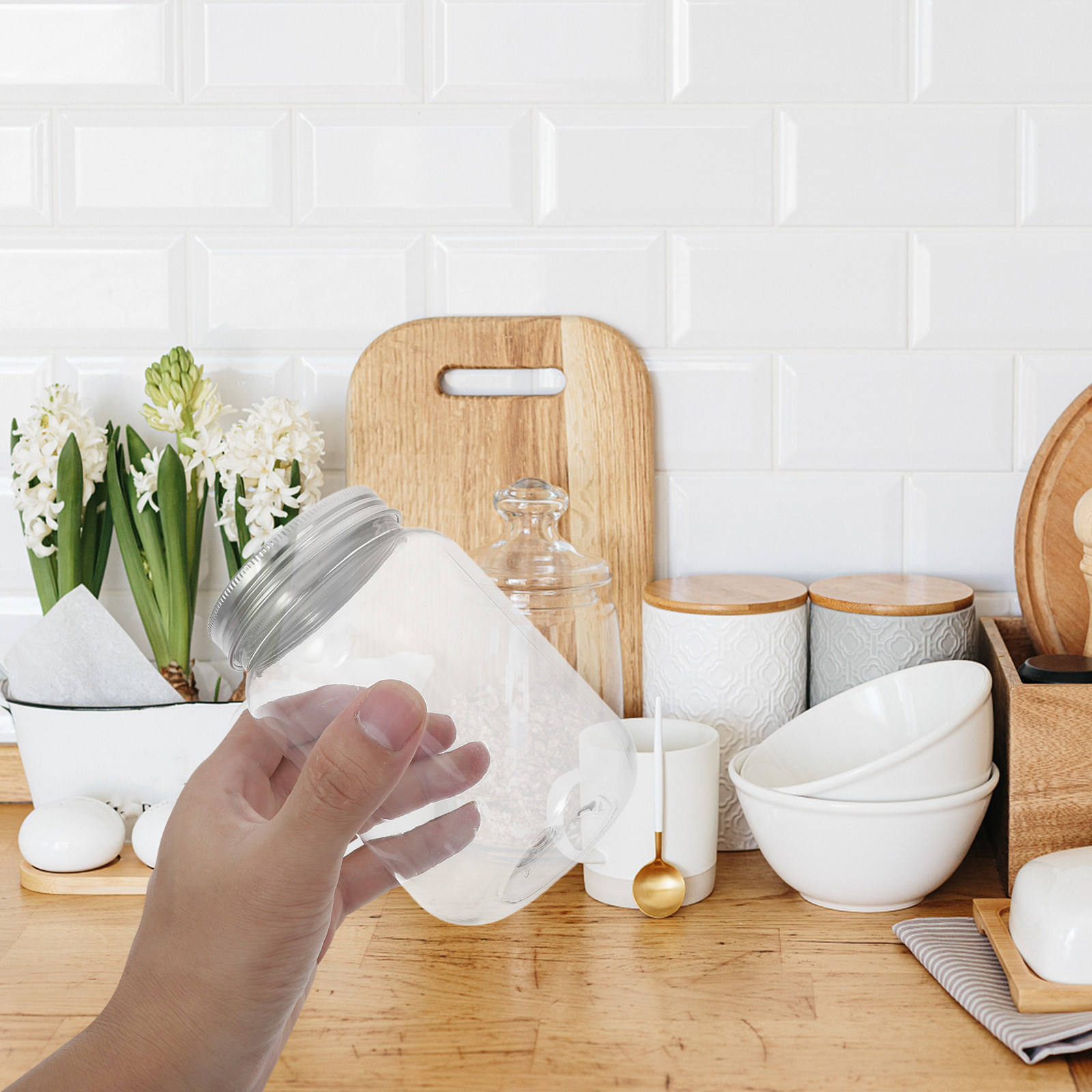 4Pcs Clear Plastic Jars Airtig - Food Storage Containers review and price