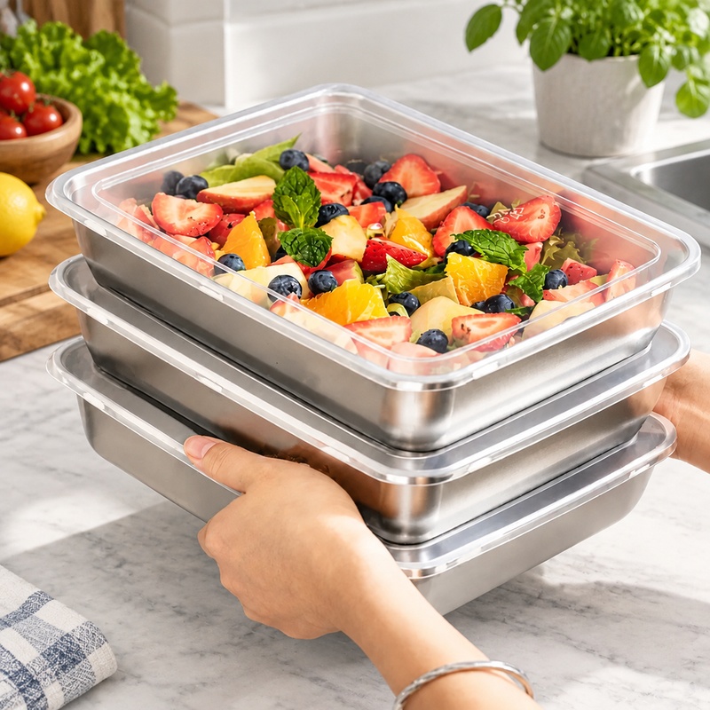 3-Piece Stainless Steel Food S - Food Storage Meals review and price