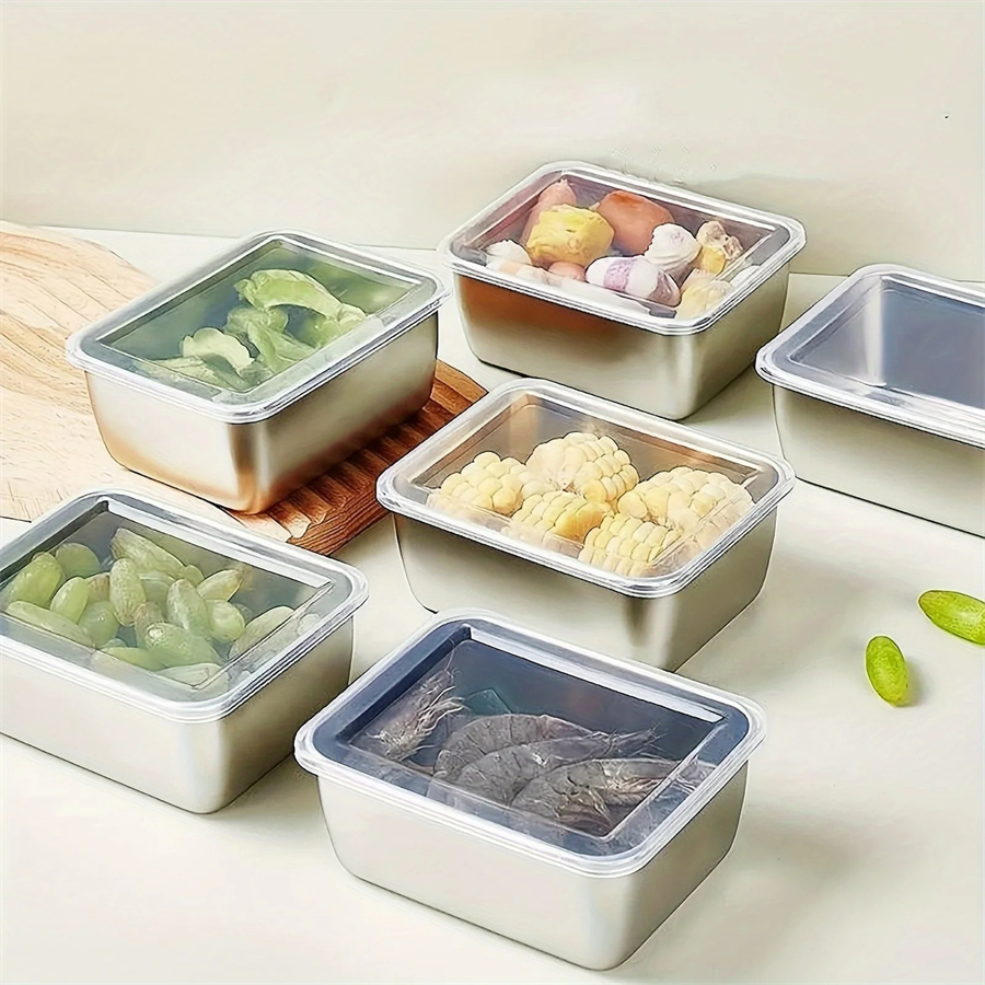 1/3/5pcs Stainless Steel Food  - Food Storage Oven Safe review and price
